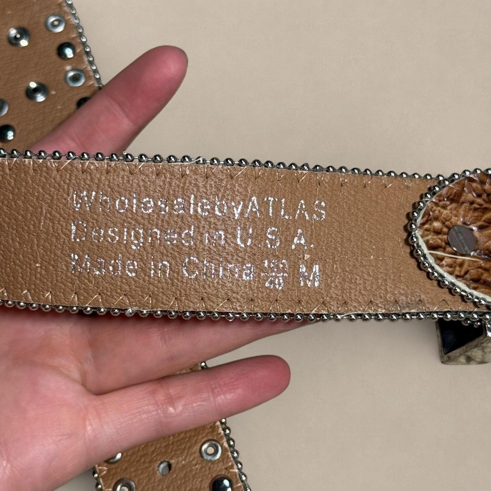 Western Rhinestone Statement Belt - Picture 5 of 7